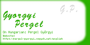 gyorgyi pergel business card